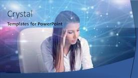  Presentation with front desk - Audience pleasing PPT layouts consisting of manager-in-front backdrop and a light blue colored foreground