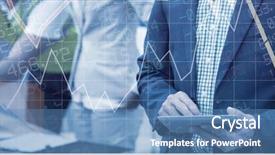  Presentation with shares - Amazing slide set having manager is smiling and hold backdrop and a teal colored foreground