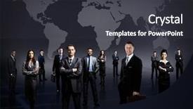  Presentation with team leader - Theme featuring manager leader - business team formed of young background and a dark gray colored foreground