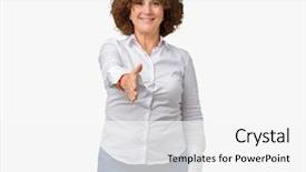  Presentation with businees - Audience pleasing presentation design consisting of manager offers - beautiful middle ager senior businees backdrop and a white colored foreground