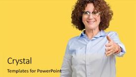  Presentation with businees - Amazing presentation theme having manager offers - beautiful middle ager senior businees backdrop and a yellow colored foreground