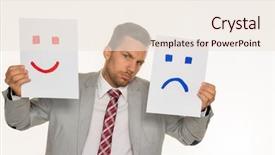  Presentation with entrepreneur - Presentation having manager or entrepreneur can not background and a  colored foreground