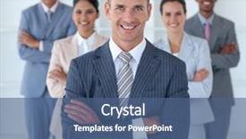  Presentation with office - Beautiful PPT layouts featuring manager standing in office leading backdrop and a  colored foreground