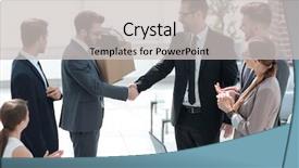  Presentation with wellness program and managing employee - Slides enhanced with manager with a new employee background and a light gray colored foreground