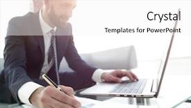  Presentation with courier business finance analysis - Audience pleasing presentation consisting of manager working with business graphic backdrop and a white colored foreground