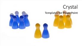  Presentation with logistics business plan - Theme enhanced with human resource departemen - play figures with symbol content background and a white colored foreground