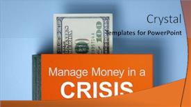  Presentation with literacy - Slide set featuring managing-money-in-a-crisis background and a light blue colored foreground