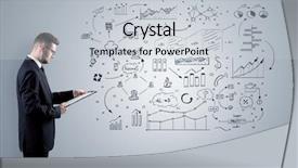  Presentation with manager support and job satisfaction of nurses - Audience pleasing presentation design consisting of managing organizational communication - manager staying and presenting office backdrop and a  colored foreground