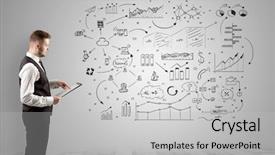  Presentation with manager support and job satisfaction of nurses - Audience pleasing PPT layouts consisting of managing organizational communication - manager staying and presenting office backdrop and a  colored foreground