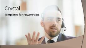  Presentation with elegant - Colorful presentation design enhanced with managment free - elegant office manager in formalwear backdrop and a white colored foreground