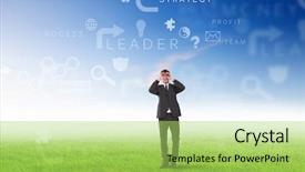  Presentation with business challenge businessman entrance maze - Audience pleasing PPT theme consisting of glasses of apricot juice and fresh apricots on table on green background backdrop and a gold colored foreground