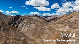  Presentation with buses - PPT layouts featuring manali-leh-highway-in-himalayas background and a coral colored foreground