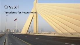  Presentation with bin - Slide deck consisting of manama and muharraq in bahrain background and a light blue colored foreground