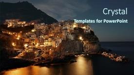  Presentation with overlook - Audience pleasing PPT layouts consisting of manarola-overlook-mediterranean-sea backdrop and a ocean colored foreground