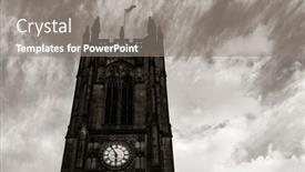  Presentation with gothic architecture - Theme having manchester-cathedral-gothic-historical-architecture background and a gray colored foreground