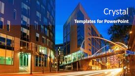  Presentation with united kingdom - Audience pleasing presentation theme consisting of manchester-city-urban-street-view backdrop and a cobalt blue colored foreground