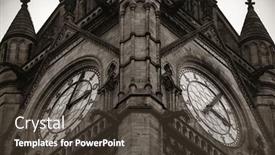 Presentation with town hall - PPT layouts consisting of manchester-township-town-hall-clock background and a tawny brown colored foreground