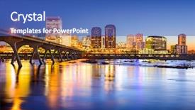  Presentation with virginia - Audience pleasing theme consisting of manchester united - richmond virginia usa downtown city backdrop and a teal colored foreground