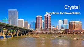  Presentation with virginia - Presentation design having manchester united - richmond virginia usa downtown skyline background and a gray colored foreground