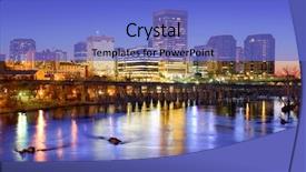  Presentation with virginia - PPT layouts featuring manchester united - richmond virginia usa downtown skyline background and a cobalt blue colored foreground