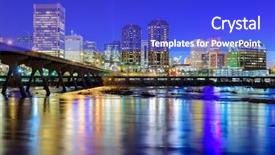  Presentation with virginia - Colorful PPT theme enhanced with manchester united - richmond virginia usa downtown skyline backdrop and a cobalt blue colored foreground