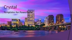 Presentation with virginia - Beautiful PPT layouts featuring manchester united - richmond virginia usa downtown skyline backdrop and a light blue colored foreground