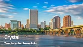  Presentation with virginia - Cool new presentation theme with manchester united - richmond virginia usa downtown skyline backdrop and a ocean colored foreground