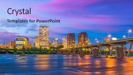  Presentation with virginia - Colorful PPT theme enhanced with manchester united - richmond virginia usa downtown skyline backdrop and a light blue colored foreground