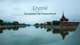  Presentation with wall - Amazing PPT layouts having mandalay-palace-wall-and-moat backdrop and a sky blue colored foreground