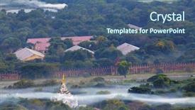  Presentation with hill - Cool new theme with mandalay with lake mountains temples and pagodas seen from mandalay hill at sunset burma backdrop and a ocean colored foreground