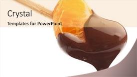  Presentation with mandarin fruits - Beautiful PPT layouts featuring mandarin and chocolate backdrop and a yellow colored foreground