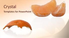  Presentation with orange abstract - Presentation theme with mandarin tangerine citrus fruit ion background and a  colored foreground