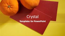  Presentation with elders - PPT theme with mandarine-oranges-and-red-packet background and a tawny brown colored foreground