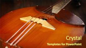  Presentation with musical instrument - Audience pleasing slides consisting of mandolin - folk musical instrument domra backdrop and a  colored foreground