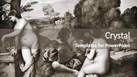  Presentation with reproduction - PPT theme having mandolin - giorgione pastoral concert 1508-1509 reproduction background and a gray colored foreground