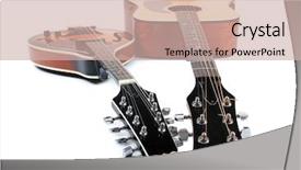  Presentation with pink and white roses country - Theme featuring mandolin and guitar in country background and a  colored foreground