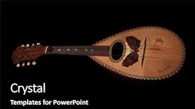  Presentation with black - Slides featuring mandolin isolated on black background background and a black colored foreground