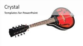  Presentation with monarch butterfly isolated on white - Amazing PPT theme having mandolin isolated under the white backdrop and a  colored foreground