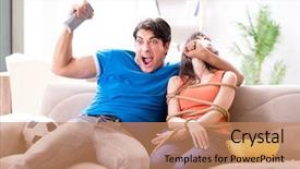  Presentation with wife - Amazing slide deck having breakup - man tying up his wife backdrop and a coral colored foreground