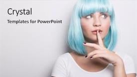  Presentation with close up baby girl knitted - Slides featuring manga - closeup portrait of cheeky young background and a white colored foreground