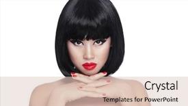  Presentation with haircut - Cool new theme with manga - young beautiful asian girl backdrop and a lemonade colored foreground