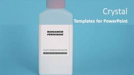  Presentation with enzyme - Presentation design having manganese-peroxidase-sample-of-plastic background and a light blue colored foreground