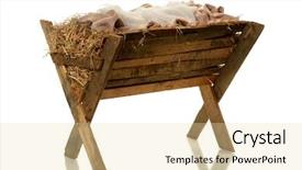  Presentation with fabrics - Beautiful slide deck featuring manger with hay and fabrics backdrop and a lemonade colored foreground