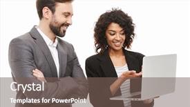  Presentation with confident - PPT theme with mangers - portrait of a confident business background and a violet colored foreground