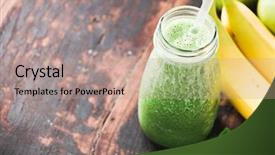  Presentation with detox - Colorful slides enhanced with oats and seeds selective focus backdrop and a coral colored foreground