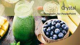  Presentation with detox - Slide set with seeds selective focus detox background and a yellow colored foreground