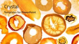  Presentation with fruits - Slide deck with dried fruits background and a yellow colored foreground