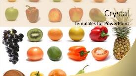  Presentation with healthy nutrition - Theme consisting of apple bitter - healthy nutrition isolated on white background and a lemonade colored foreground