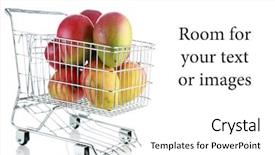  Presentation with mango - Presentation theme with mangifera - mango's in a shopping cart background and a white colored foreground