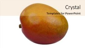  Presentation with mango - PPT layouts consisting of mangifera - ripe mango background and a yellow colored foreground